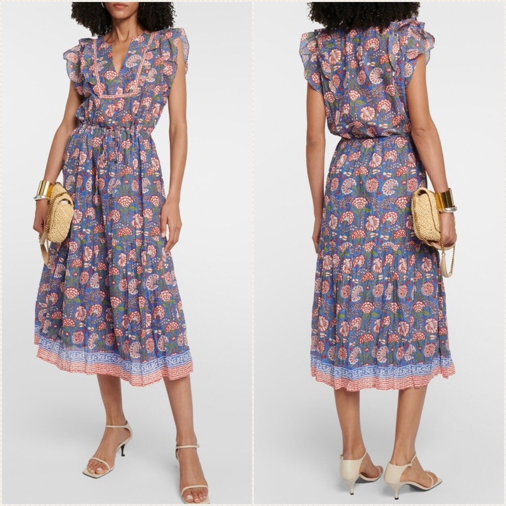 VELVET by GRAHAM & SPENCER Rosalia Floral Midi Dress Women Size Small